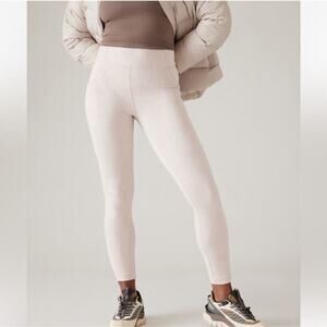 Athleta Delancey Skyline Tight Womens Large Braiden Cream Textured Pull On Pants